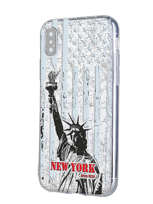 Silicone case for Apple iPhone Xs New York Silicone case for Apple iPhone Xs New York